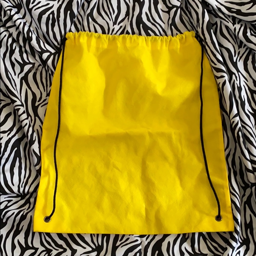 Yellow drawstring bag